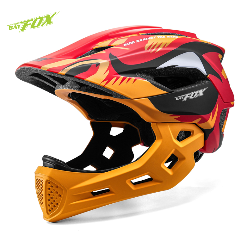 Mountain Biking Full Face Helmet - BATFOX Kids Full Face Bike Helmet