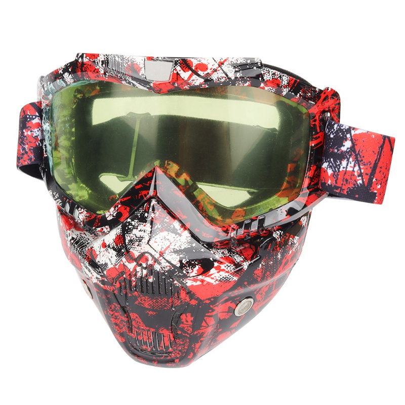 Mountain Biking Full Face Helmet - Motorcycle goggles, masks, off-road motorcycle breathable