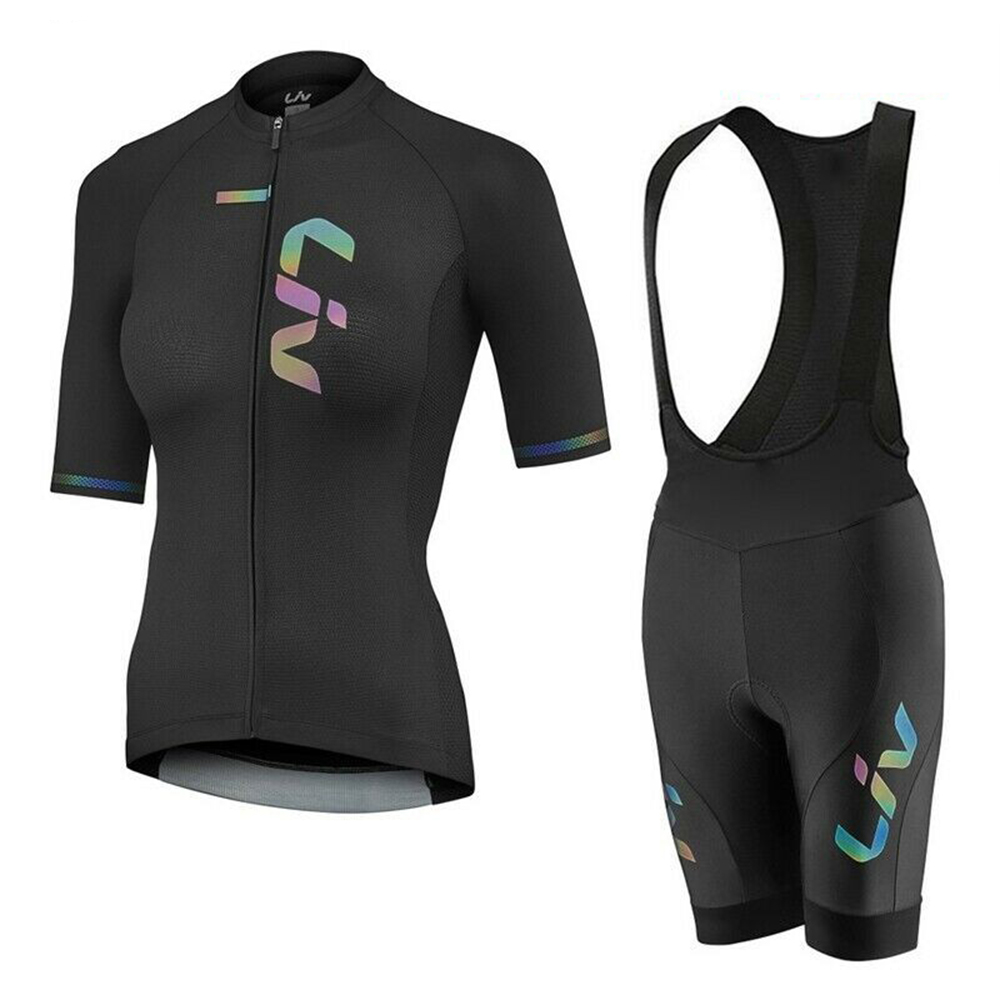 Mountain Biking Jersey - LIV Summer Cycling Jersey Bib Shorts