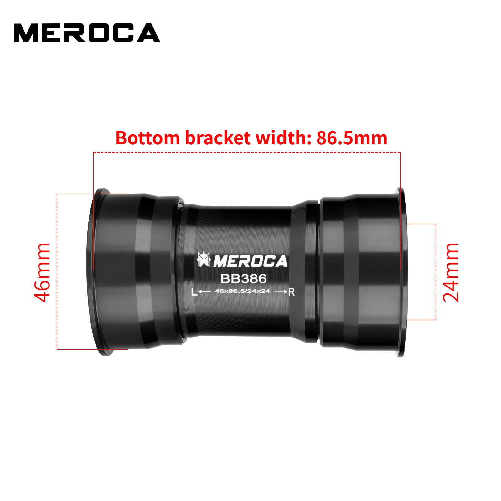 MEROCA bb386 24mm bottom brack - Bottom Bracket Press recension och pris