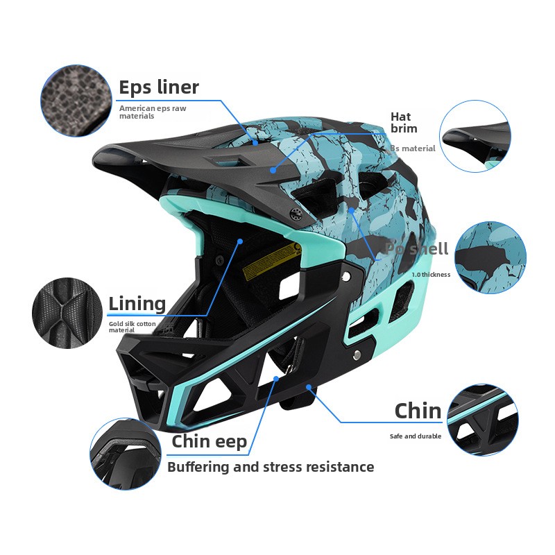 Hot Selling Mountain Bike Off- - Mountain Biking Full Face Helmet recension och pris