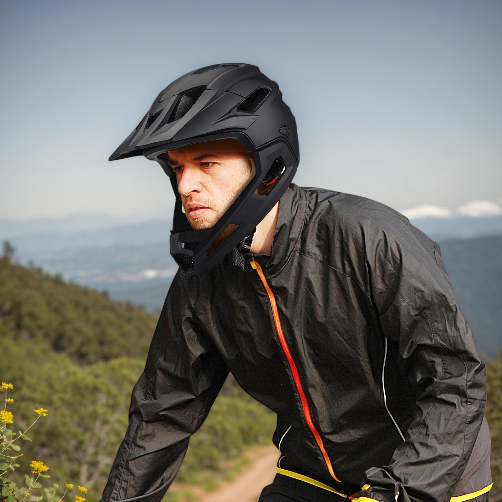 1pc Adult Mountain Bicycle Hel - Mountain Biking Full Face Helmet recension och pris