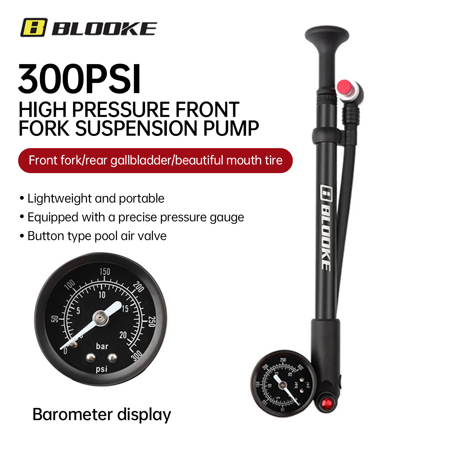 BLOOKE MTB High-Pressure Shock - Shock Pump Suspension recension och pris
