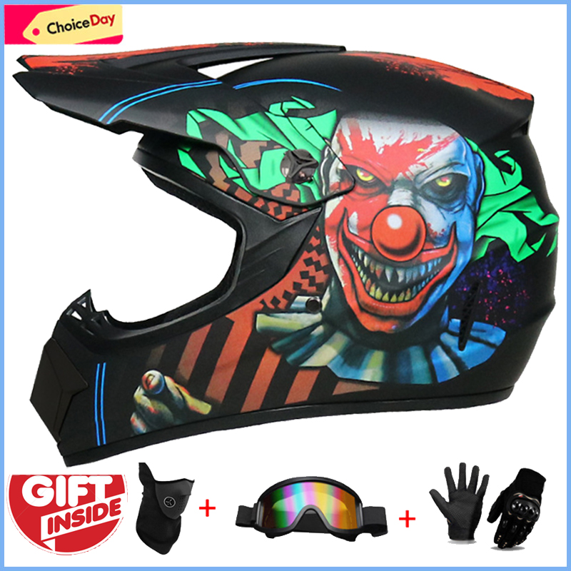 3Pcs Kids Off-Road Full Helmet - Mountain Biking Full Face Helmet recension och pris