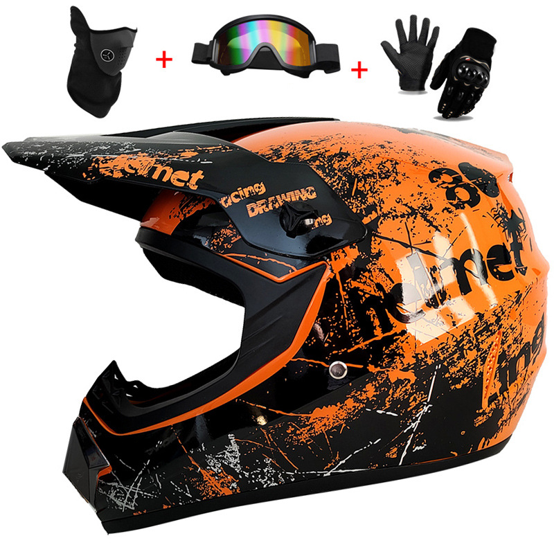 3Pcs Kids Off-Road Full Helmet - Mountain Biking Full Face Helmet recension och pris