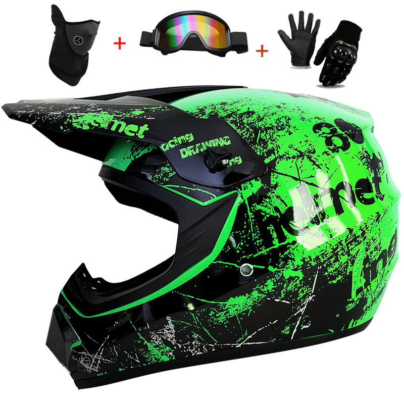 3Pcs Kids Off-Road Full Helmet - Mountain Biking Full Face Helmet recension och pris