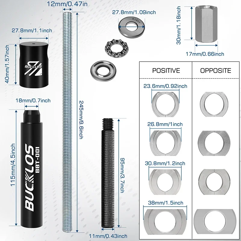BUCKLOS Bicycle Bottom Bracket - Bottom Bracket Press recension och pris