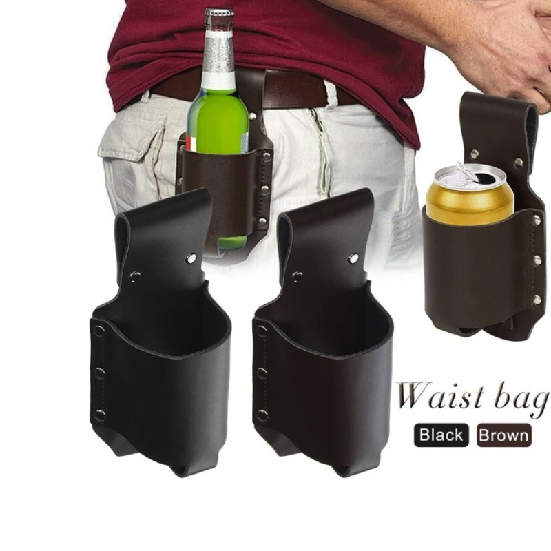 1pc Classic PU Leather Bottle  - Mountain Biking Waist Pack recension och pris