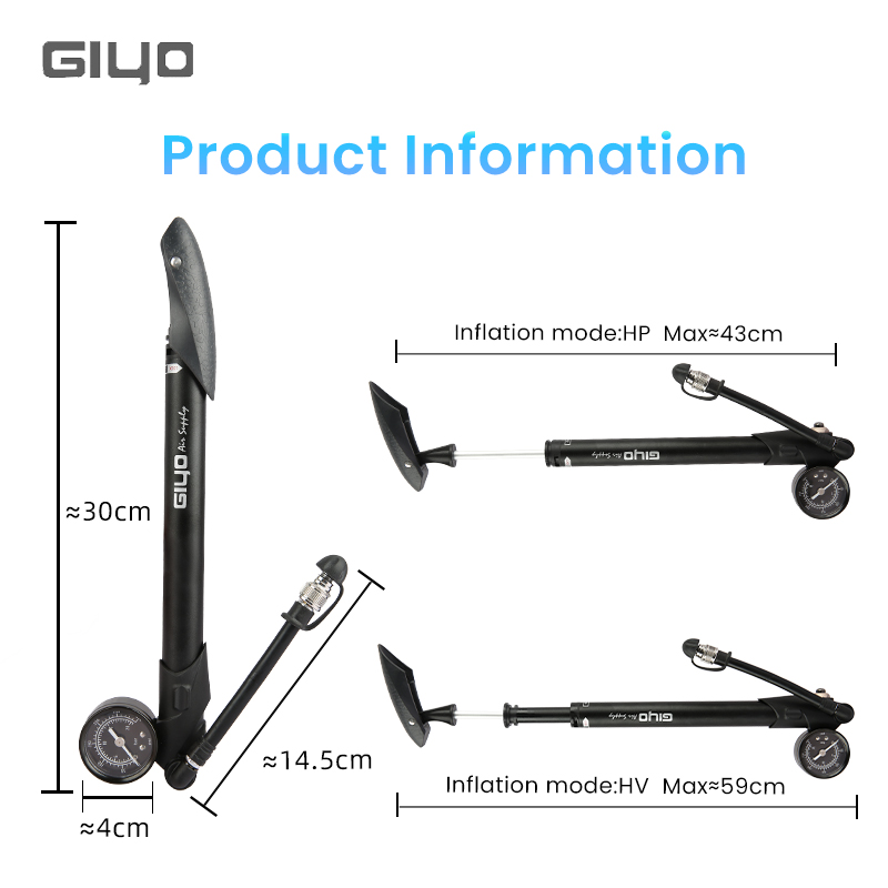 Giyo GS-41P 300psi Bicycle Sho - Shock Pump Suspension recension och pris