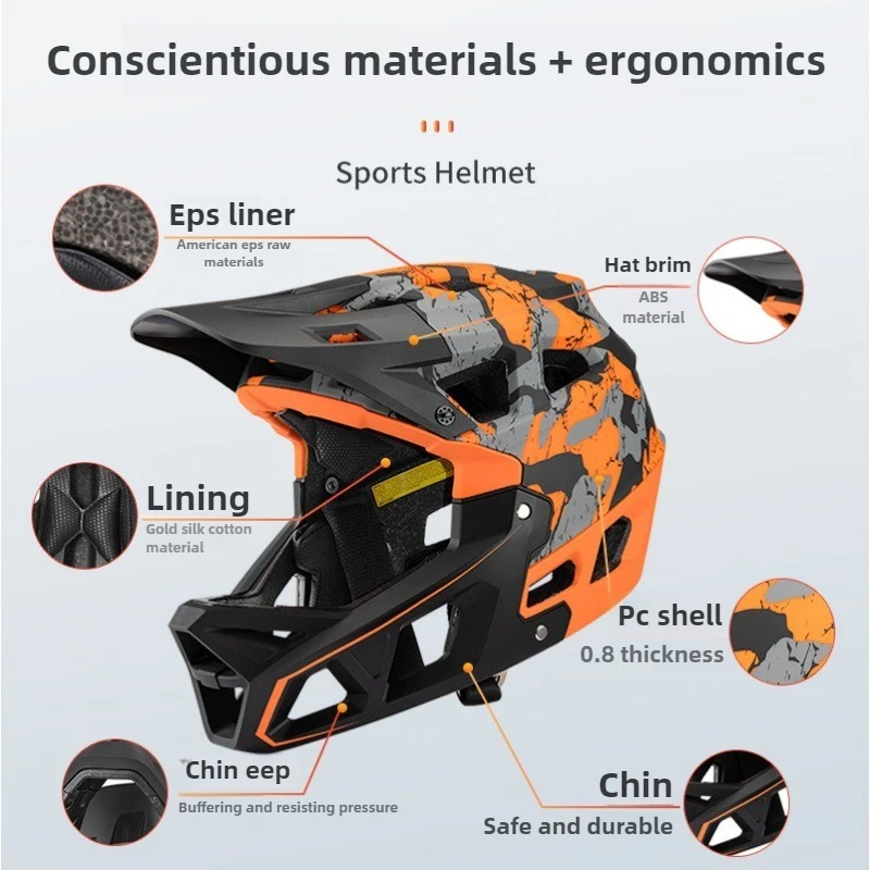 New Adult Full Face Mountain B - Mountain Biking Full Face Helmet recension och pris