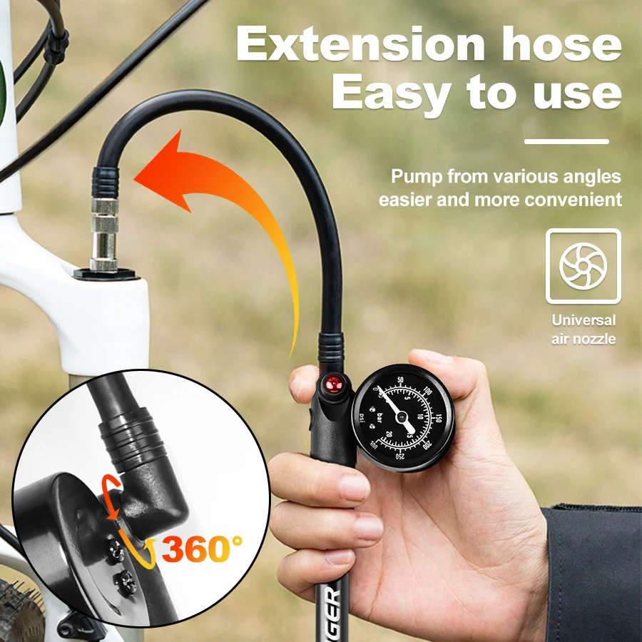 X-TIGER 300psi Bicycle Air Pum - Shock Pump Suspension recension och pris